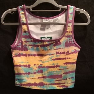Puma Tank Top in Purple Tie Dye